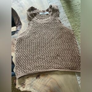 One Grey Day Los Angeles Brown Sweater Vest Size Small